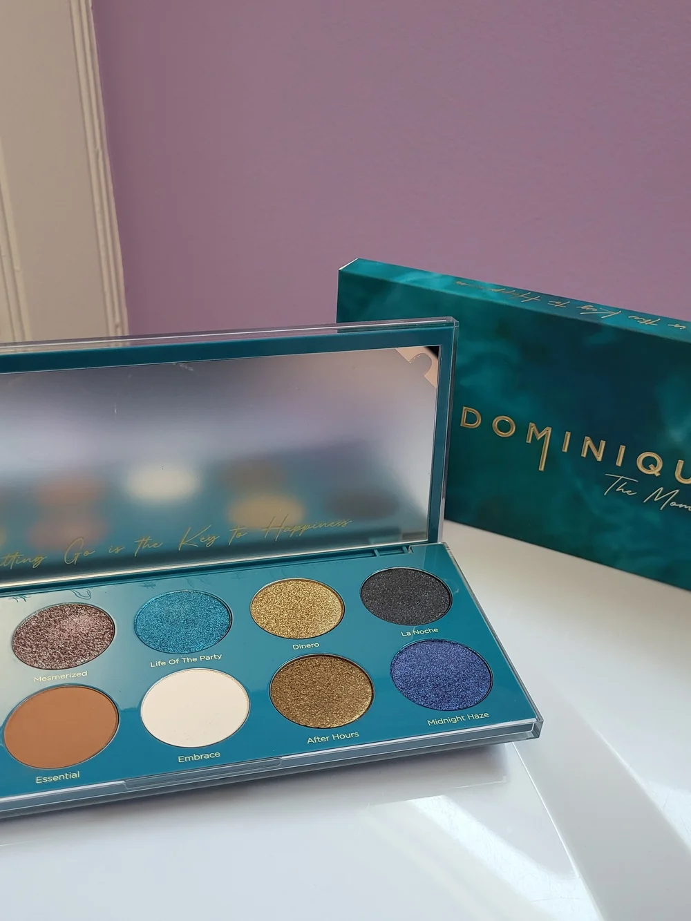 Dominique Cosmetics Teal & Gold Eyeshadow Palette
